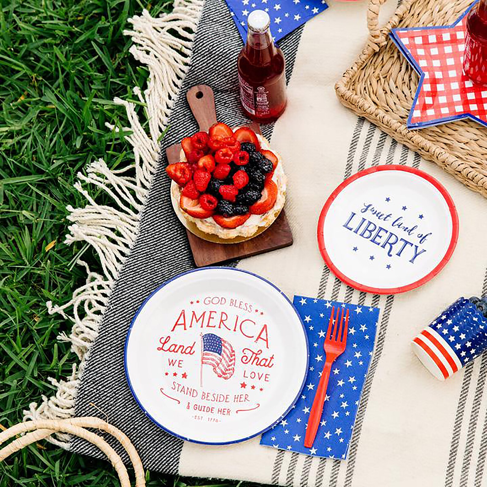 Patriotic Napkins 4th of July Napkins 4th of July Table Etsy
