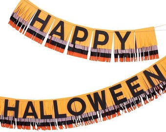 Happy Halloween Fringe Party Banner