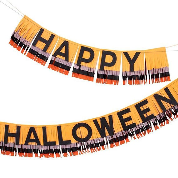Happy Halloween Banner | Halloween Garland - Halloween Home Decor - Halloween Banner - Halloween Party Supply - Halloween Party Decorations Il_570xn