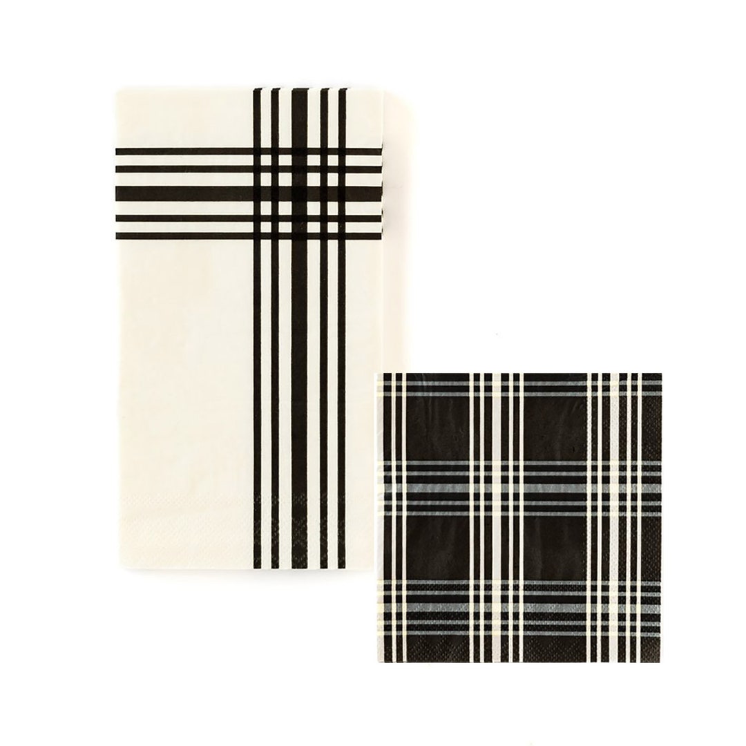 Black & White Paper Napkins - Etsy
