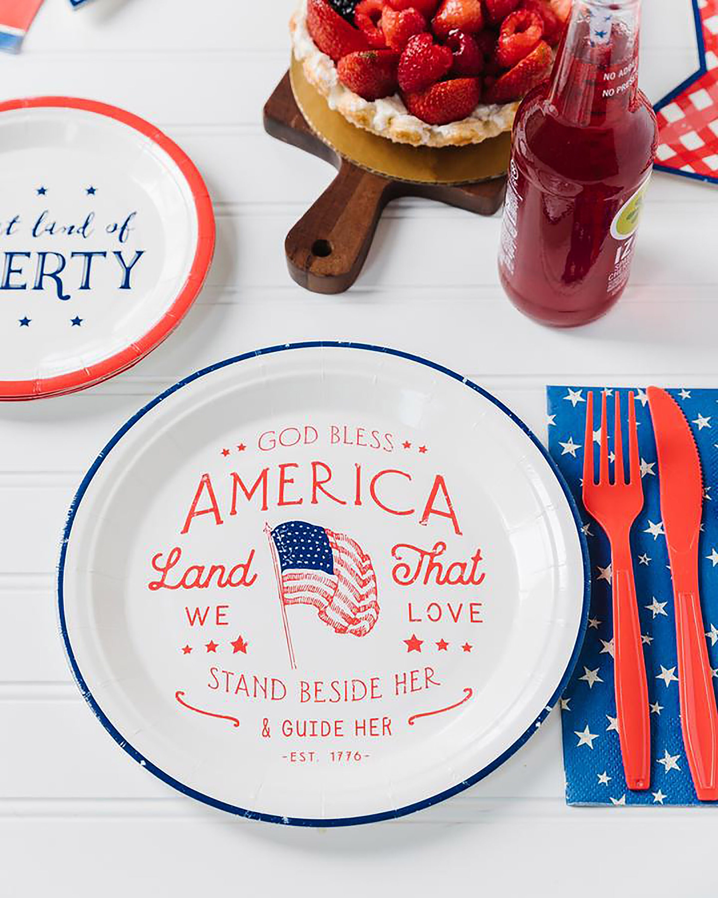 4th of July Plates Patriotic Paper Plates 4th of July Etsy