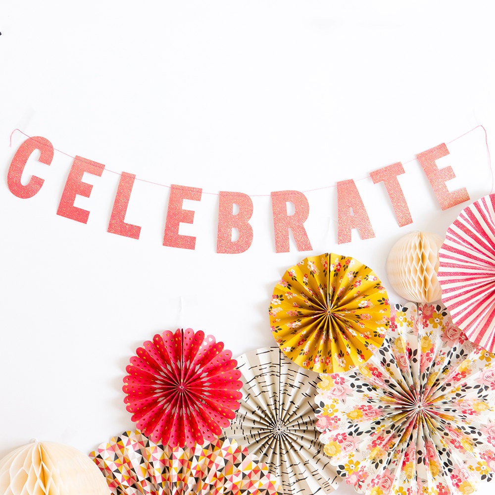 Celebrate Banner Celebration Party Banner Celebration Etsy