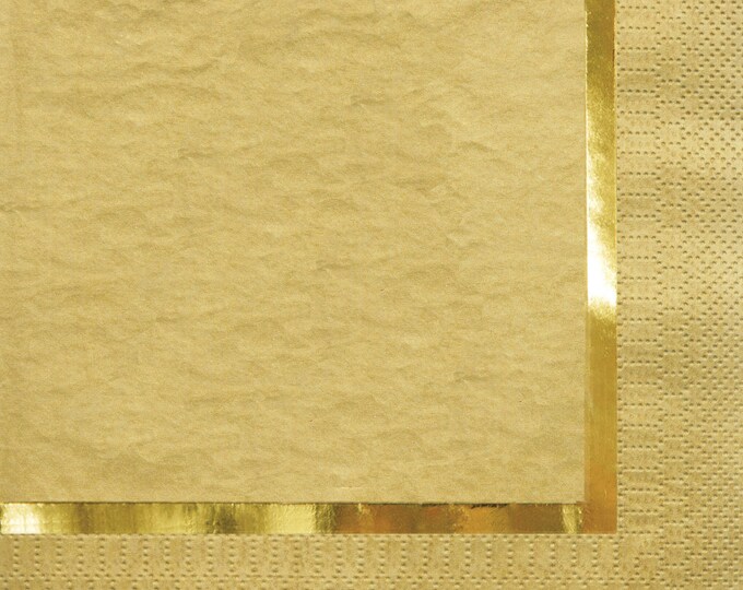 Gold Cocktail Napkins Gold Party Beverage Napkins Paper Etsy