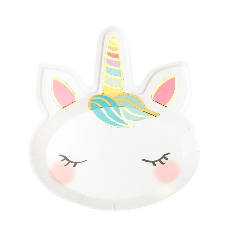 unicorn paper plates