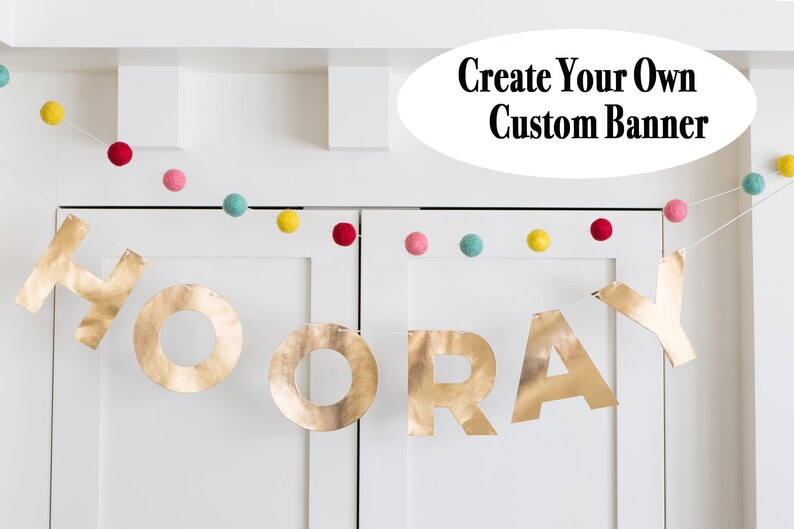 Gold Foil Letter Banner Kit Entire Alphabet A Z Create Etsy