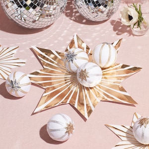 Gold Star Party Paper Plates