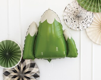 Mountain Balloon | Camping Party Decorations | Camping Birthday Decor | Adventure Party | Adventure Awaits Baby Shower | Young Wild & Three
