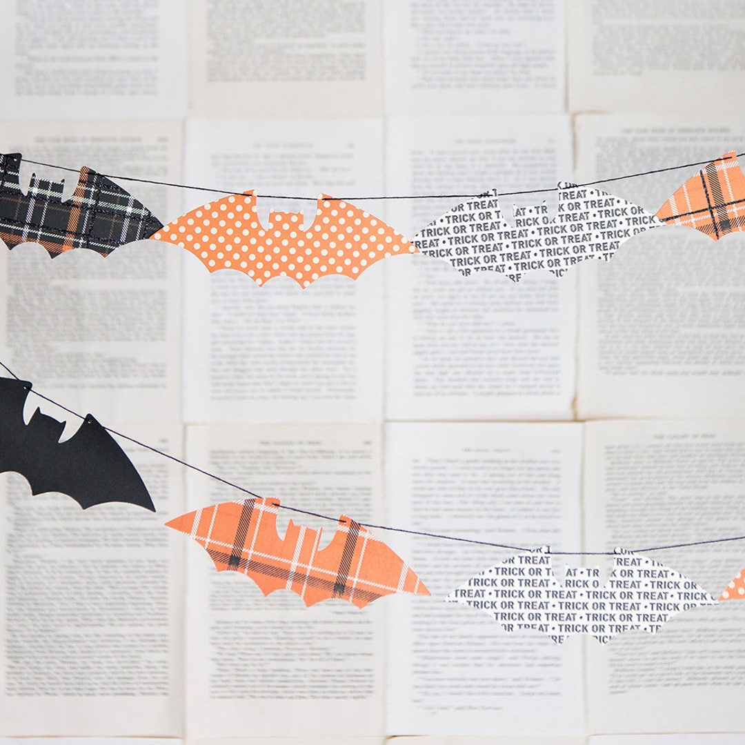 Bat Garland Halloween Garland Halloween Bat Decorations - Etsy