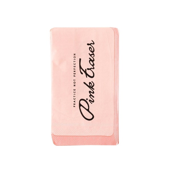 Pink Eraser Napkins | Back to School Party | First Day of School Ideas | Office Themed Party | Teacher Luncheon Ideas |Office Party Supplies