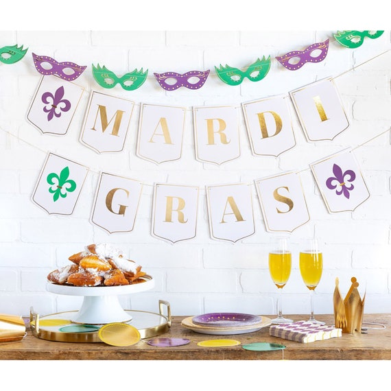 Mardi Gras Banner | Mardi Gras Party Decorations - Mardi Gras Decor - Mardi Gras Party Supplies - Mardi Gras Home Decor - Mardi Gras Sign Il_570xn
