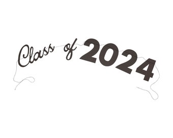 2024 Graduation Decorations | Graduation Party Decor | Grad Party Supplies | 2024 Grad Party Ideas | Class of 2024 & Grad Cap Banner 2pc Set