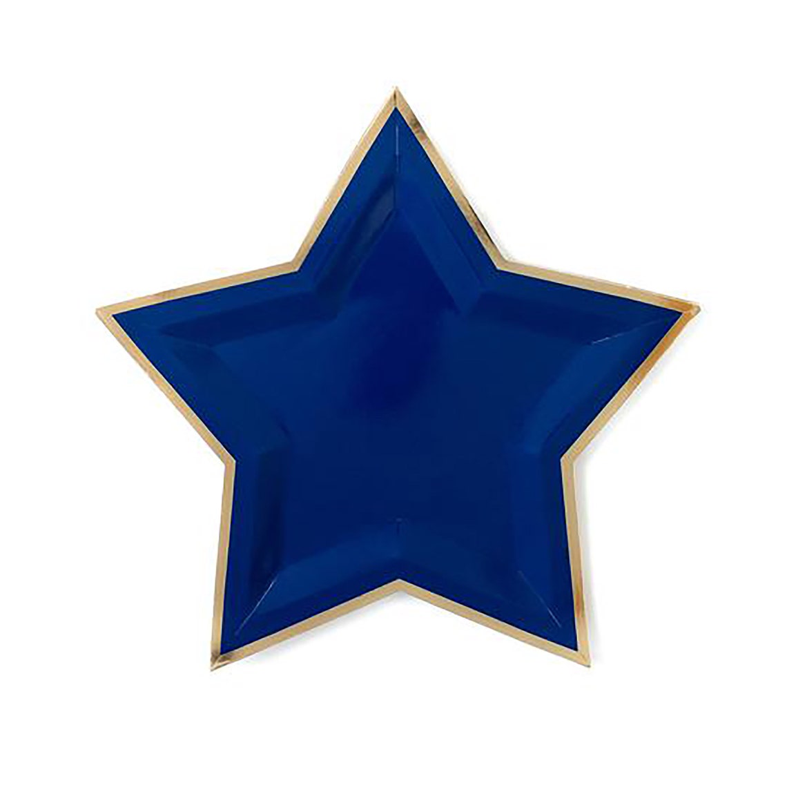 Star Shaped Plates Navy Blue & Gold Star Paper Plates Etsy