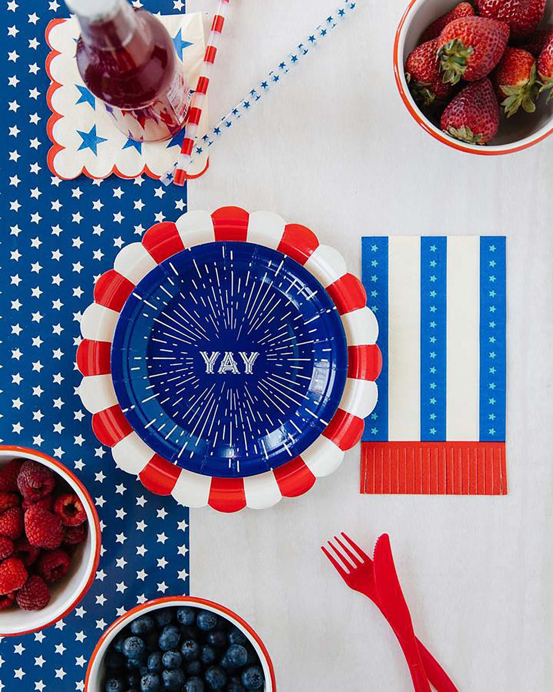 4th of July Plates & Napkins Patriotic Table 4th of July Etsy