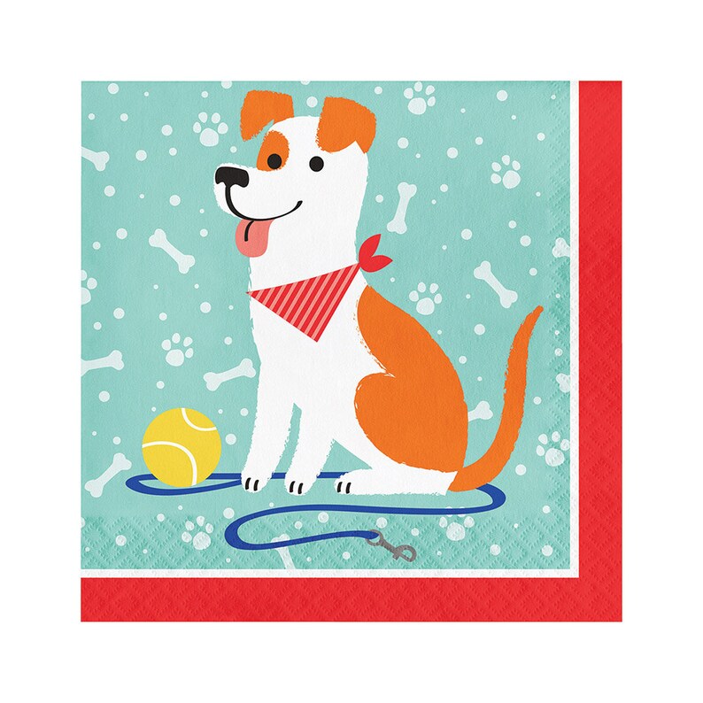 Dog Napkins Dog Party Supplies Dog Birthday Party Dog Etsy