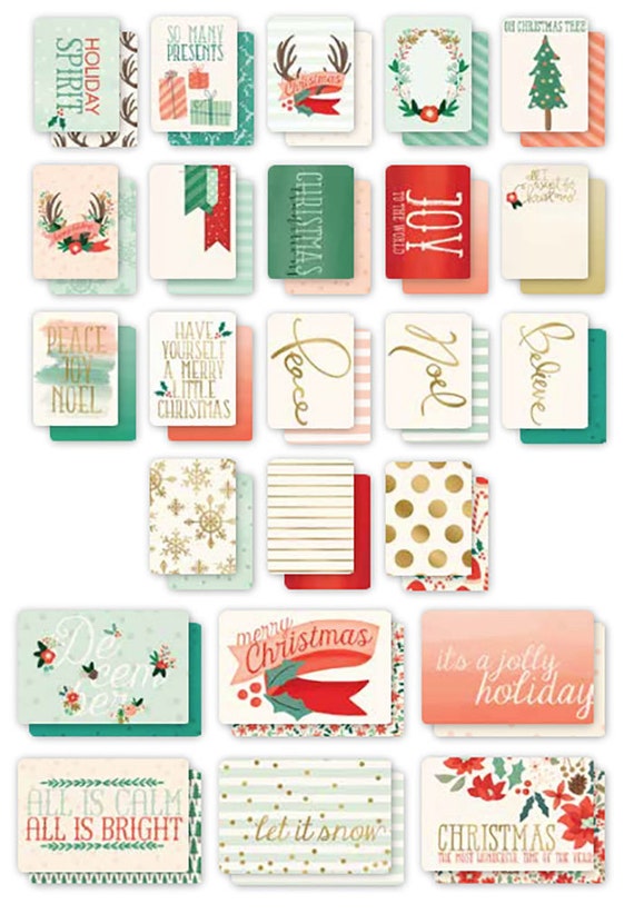 Christmas Journal Cards Watercolor Holiday Journaling Cards Etsy