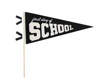 First Day of School Party | Pennant Flag | First Day of School Picture Idea | Back to School Party | 1st Day of School | Back to School Bash