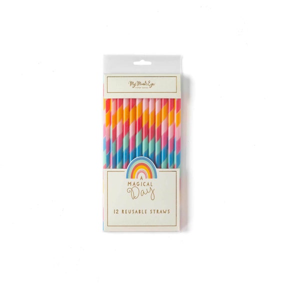 Rainbow Straws | Reusable Plastic Straws - Party Straws - Rainbow Birthday Party - Plastic Straws - Reusable Straws - Magical Unicorn Party Il_570xn