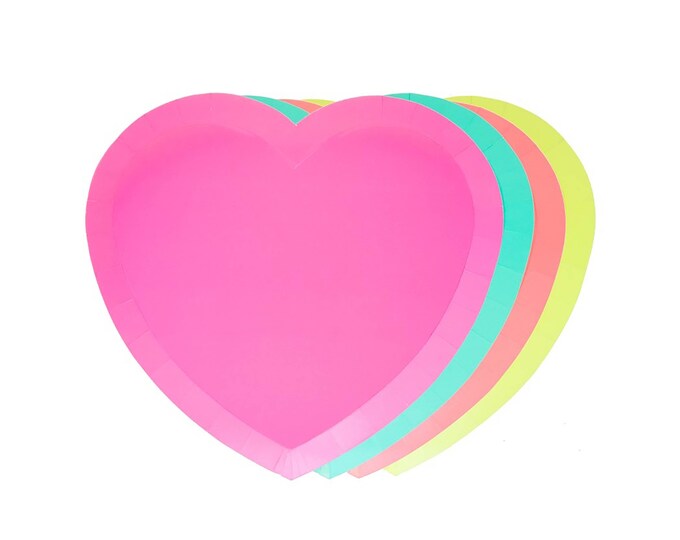Heart Plates Heart Shaped Plates Heart Paper Plates Etsy