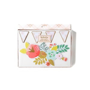 Floral & Pink Pennant Party Garland Set - 2pc