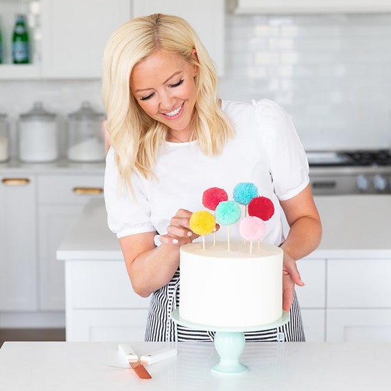 Pom Pom Cake Toppers | Pom Pom Cake - Cake Decorations - Birthday Cake Toppers - Cake Decor - Birthday Party Supplies - HRP Il_570xn