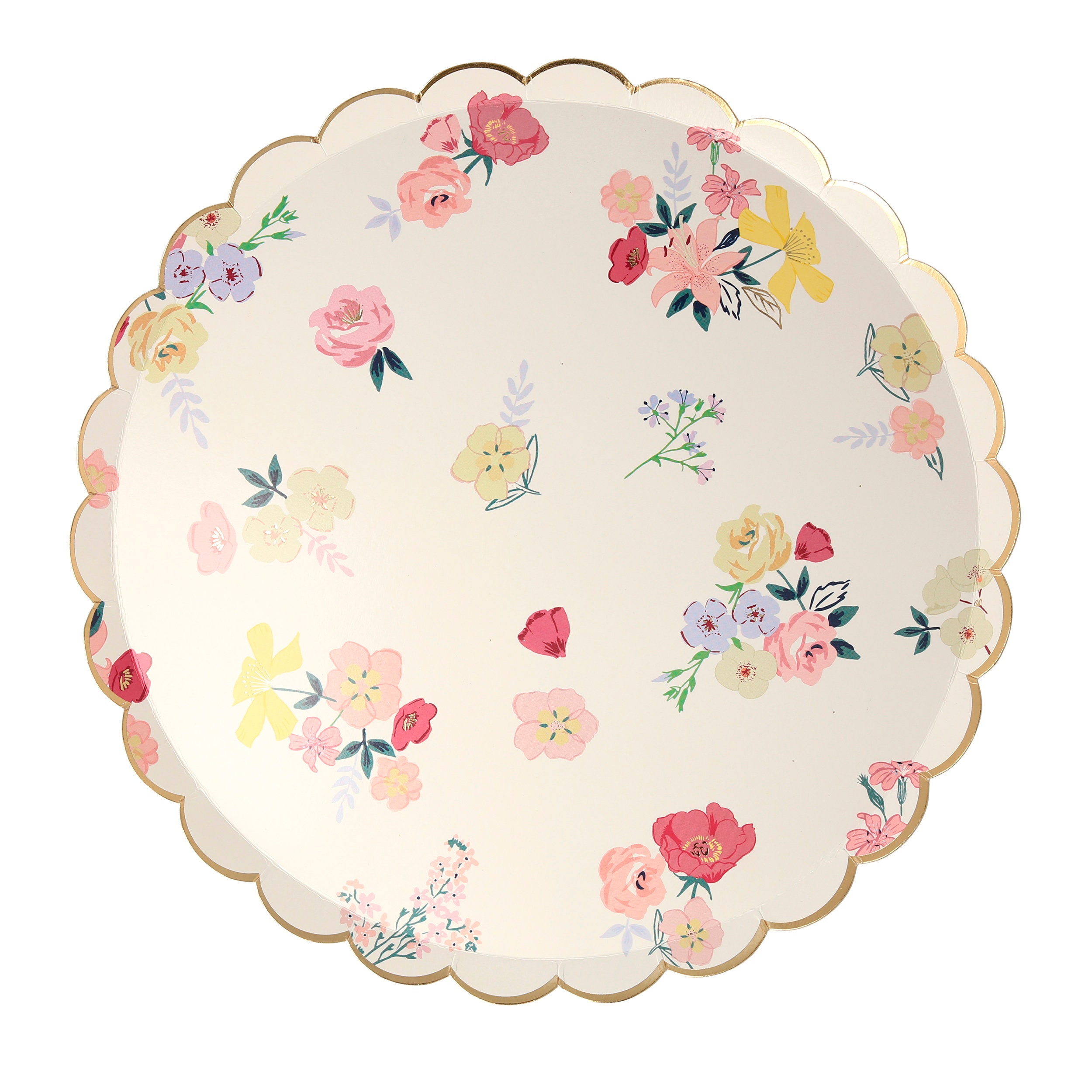 Flower Paper Plates Paper Dessert Plates Floral Paper Etsy