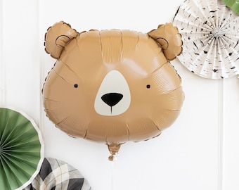 Bear Balloon | Bear Birthday Party - Teddy Bear Party - Bear Theme Party - Teddy Bear Party Decor - Camping Birthday Party - Adventure Party