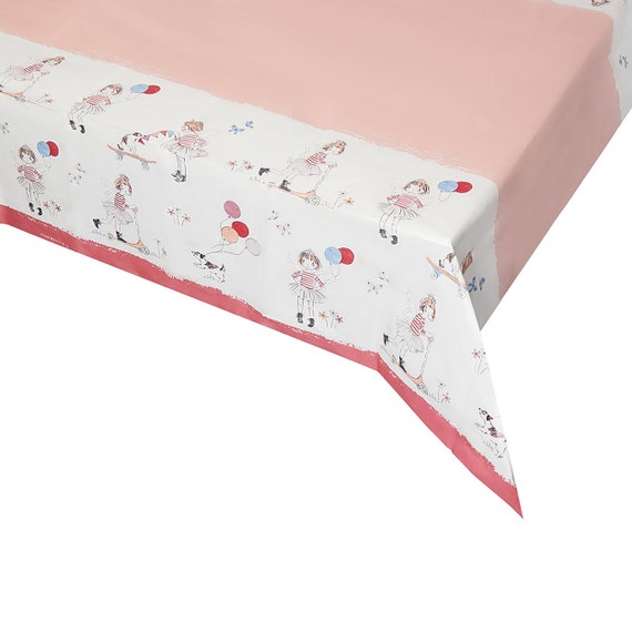 Pink Paper Tablecloth Dog Theme Birthday Party Pink Table Cover