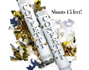 Gold Confetti Cannon | Party Confetti Popper Graduation Party Confetti Shooter Wedding Confetti Cannon Grad Party Birthday Confetti Cannon