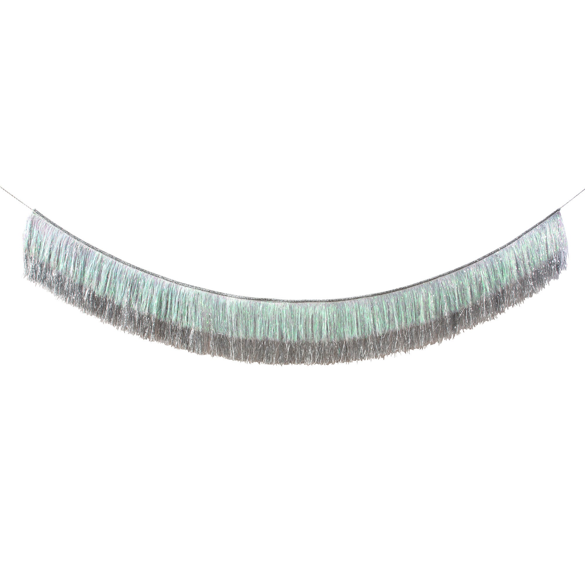Silver Fringe Garland Silver Tinsel Garland Tassel Fringe - Etsy