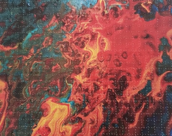 Fire in the sky original canvas painting print from  Anonymous  Artist Blotter Art Print