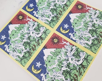 ホフマン バイク 3x3 LSD ブロッター アート サイケデリック アシッド