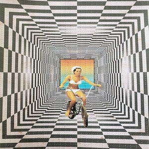 Trippy Retro Bicyle Summer Day Ride Blotter Art Print