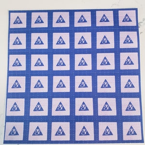 Blue pyramid eye of ra vintage style tribute sheets to eye of horus blotter art prints