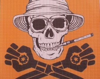 2015 Gonzo Skull and Peyote Fist Hunter S. Thompson Blotter Art Print