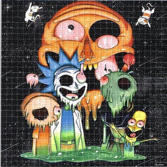 rick and morty blotter art