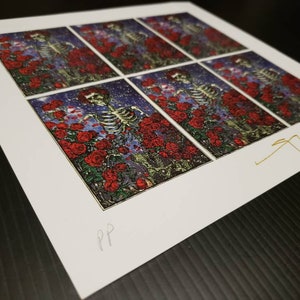 Original Rare Printer Proof Sheet Signed by Stanley Mouse unperforated Blotter Art Print