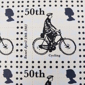 Bicycle Day 50th Anniversary Variant 25 yr old Blotter Art Print