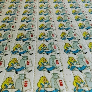 Vintage Alice In Acid Land Blotter art Sheet