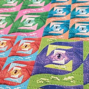 Psychedelic Eyes In The Clouds Blotter Art Print