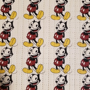 Felix The Mouse Light Cream Yellow Background Blotter art Print.