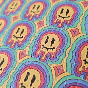 The new Rare  Smiley  Tributes Melting Smiley Tabs Blotter Art Print