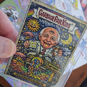 Hallucinating Hofmann Garbage Pail Kid specialtillverkat läskpapperskonstkort
