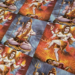 Shiva 9 panel original Blotter Art Print