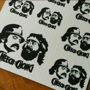 Original rare decade old street Cheech and Chong  Blotter Art Print
