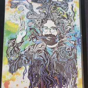 Jerry rainbow splatter worlds largest blotter print and In The  Rock N Roll hall fame collection