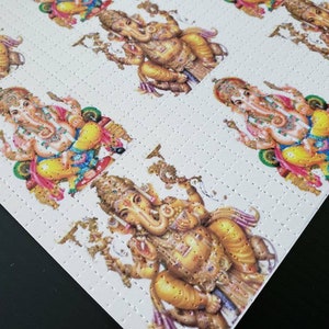 Double sided 9 panel Ganesha Blotter Art Print