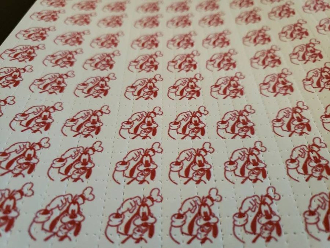 ブロッターアート ひょっこりグーフィー Red Goofy Blotter Art Print - Etsy