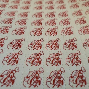 Red Goofy Blotter Art Print