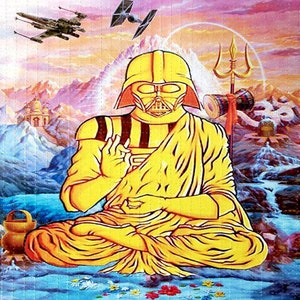 Lord Vadar  Meditation Namaste Blotter Art Print