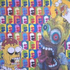 Original 2013 Homers Crazy Trip Simpsons Sheet Blotter Art Print